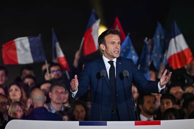 Emmanuel Macron sought to heal divisions in the electorate in his victory speech on Sunday night (image: Getty Images)