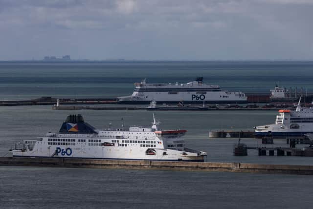 Several P&O Ferries were stopped from sailing over safety fears after it sacked seafarers and replaced them with agency workers (image: Getty Images)