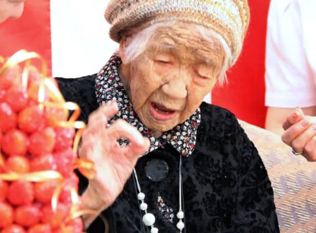 <p>Japanese woman Kane Tanaka in 2019 (Photo: STR/JIJI PRESS/AFP via Getty Images)</p>