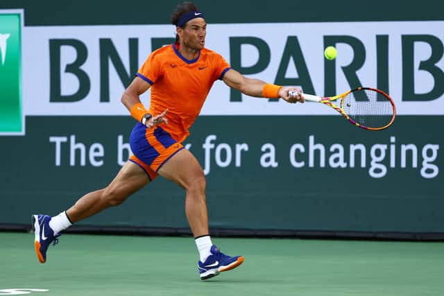 Nadal at Indian Wells in 2022. He will play at his home Open this weekend