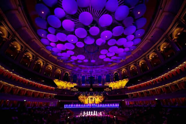 Male choir and percussion ensemble Asima open the Indian Voices day at the BBC Proms 2009 at the Royal Albert Hall, London on August 16 2009 (Photo: Leon Neal/AFP via Getty Images)