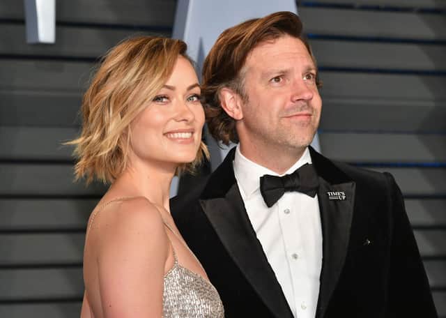 Olivia Wilde and Jason Sudeikis at the 2018 Vanity Fair Oscar Party hosted by Radhika Jones at Wallis Annenberg Center for the Performing Arts on March 4, 2018 in Beverly Hills, California (Photo by Dia Dipasupil/Getty Images)