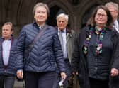 Dr Cathy Cardner (left) and Fay Harris (right) took legal action after their fathers died from Covid (Photo: PA)