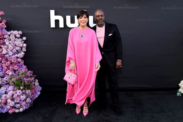 Kris Jenner and Corey Gamble attend the Los Angeles premiere of The Kardashian” at Goya Studios on April 07, 2022 in Los Angeles, California (Photo by Emma McIntyre/Getty Images for ABA)