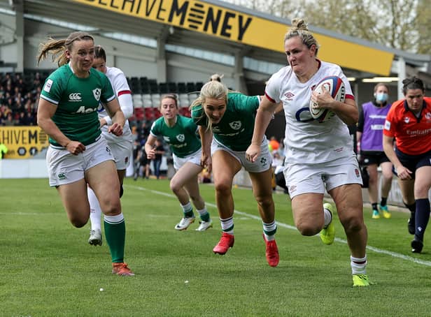 <p>Packer in action for England during their 69-0 win over Ireland </p>