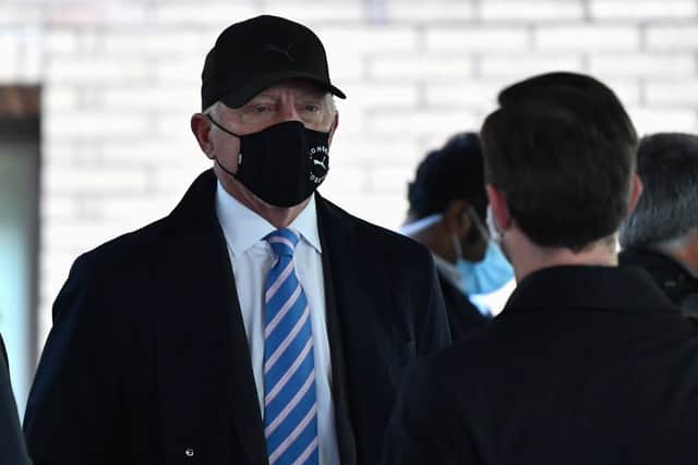 Boris Becker arriving at Southwark Crown Court for an insolvency hearing on October 22, 2020 in London, England (Photo by Gareth Cattermole/Getty Images)