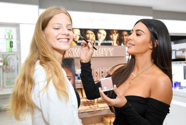 Kim Kardashian at the KKW Beauty launch at ULTA Beauty on October 24, 2019 in New York City (Photo by Dimitrios Kambouris/Getty Images for ULTA Beauty / KKW Beauty)