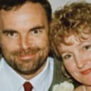 Malcolm Webster and Felicity Drumm on their wedding day