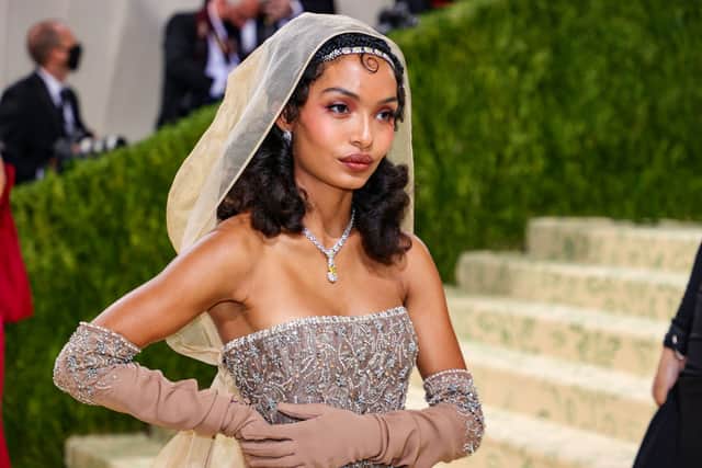 Yara Shahidi at The 2021 Met Gala Celebrating In America: A Lexicon Of Fashion at Metropolitan Museum of Art on September 13, 2021 in New York City (Photo by Theo Wargo/Getty Images)