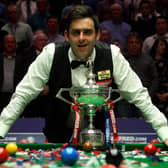 O’Sullivan celebrates his 2012 win at World Snooker Championships. 