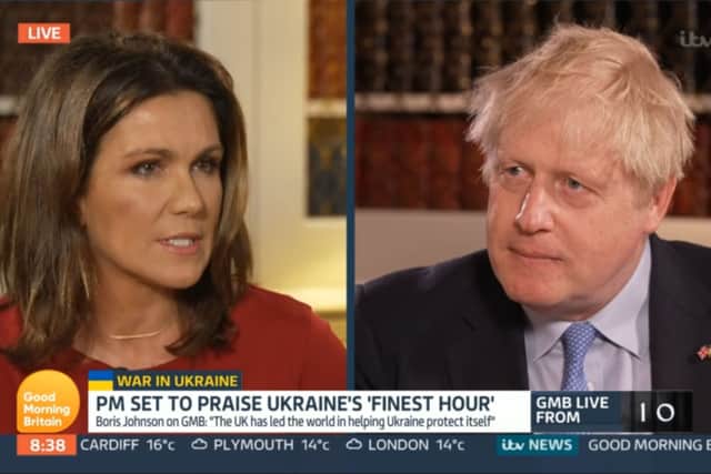 Susanna Reid interviewed Boris Johnson on Good Morning Britain 