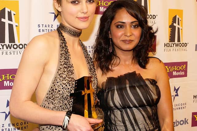 Parminder Nagra with Keira Knightley at The Hollywood Awards Gala 