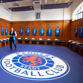 Jimmy Bell checks the Rangers dressing room