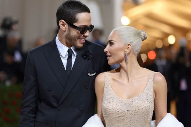 Pete Davidson and Kim Kardashian at the 2022 Met Gala (Photo by Dimitrios Kambouris/Getty Images for The Met Museum/Vogue)