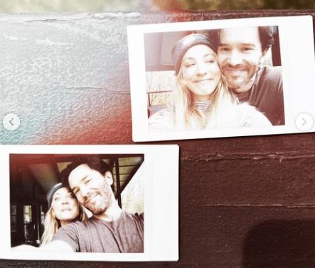 Both Kaley Cuoco and Tom Pelphrey posted the Polaroid pictures to their Instagram accounts (Photo: Instagram/@kaleycuoco)