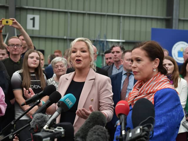 Michelle O’Neill, leader of Sinn Fein in Northern Ireland, at the election count in Magherafelt. (Pic: Getty Images)