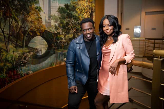 Joshua Henry and Adrienne Warren co-host the 75th Annual Tony Awards Nominations in New York City (Pic: Getty Images)