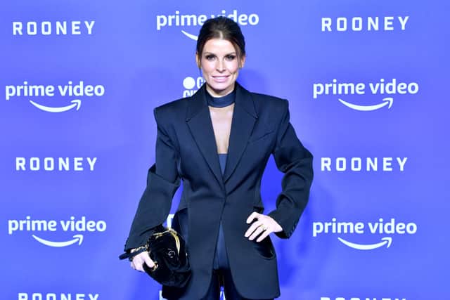Coleen Rooney attends the “Rooney” World Premiere at Home on February 09, 2022 in Manchester, England (Photo by Anthony Devlin/Getty Images)