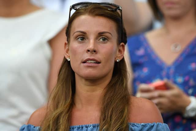 Coleen Rooney attends the Euro 2016 round of 16 football match between England and Iceland at the Allianz Riviera stadium in Nice on June 27, 2016 (Photo by PAUL ELLIS/AFP via Getty Images)