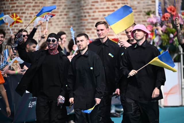 Kalush Orchestra arrive for the opening ceremony of the Eurovision Song contest 2022  (Pic: Getty Images)