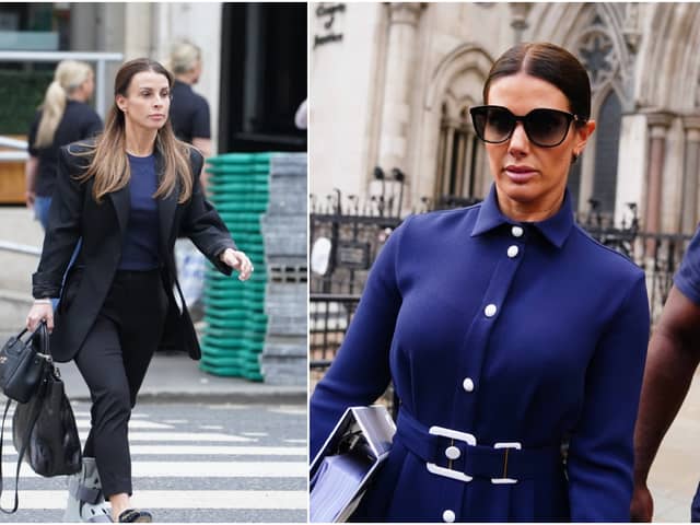 The Wagatha Christie libel case has started. Left Coleen Rooney, and right Rebekah Vardy.