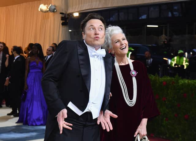 Elon Musk is still close to his mother Maye - pictured right (image: AFP/Getty Images)