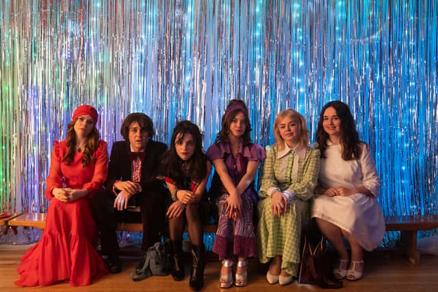 <p>Claire Keenan as Wee Janette, Martin Quinn as Wee Cousin Rob, Jessica Reynolds as Wee Deirdre, Dearbhaile McKinney as Wee Aunt Sarah, Shauna Higgins as Wee Ma Mary, and Lucy McIlwaine as Wee Geradline (Credit: Peter Marley/Channel 4) </p>