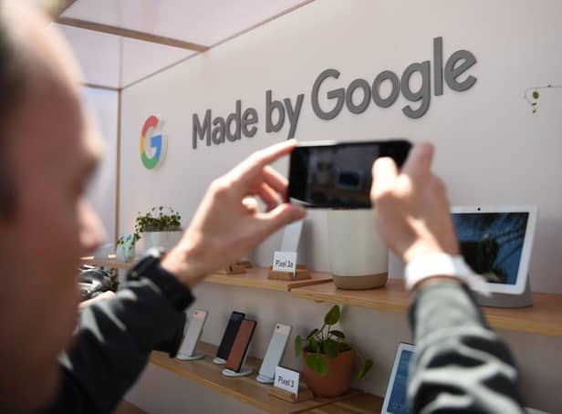 <p>New Google products on display during the Google I/O conference in 2019 (Photo: JOSH EDELSON/AFP via Getty Images)</p>