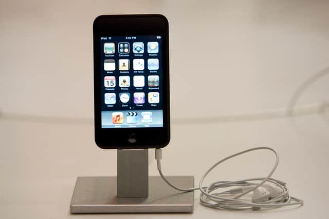 The iPod touch is on display at the the Moscone Center at the 2008 Macworld Conference and Expo January 15, 2007 in San Francisco, California. 