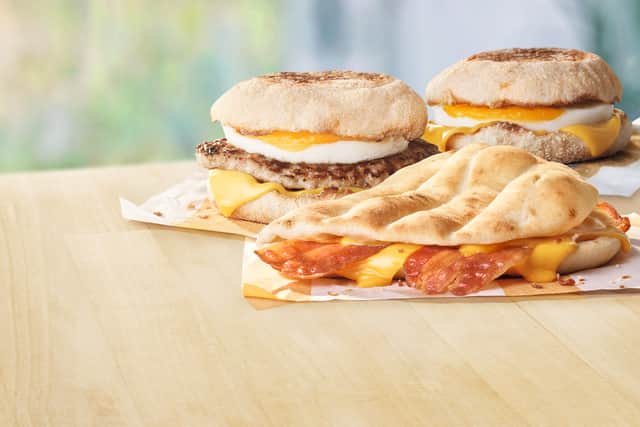 The McDonald’s breakfast menu comprises of lighter bites (image: McDonald’s)