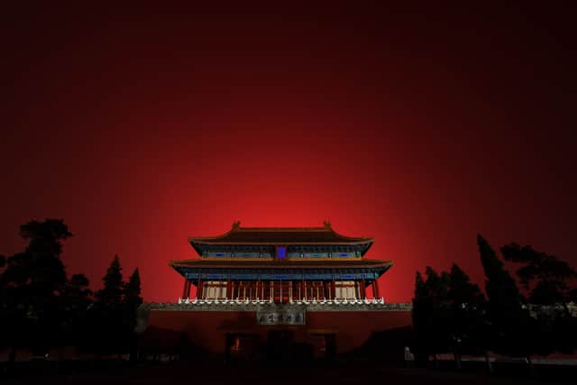 Blood red sky in China for the 2008 Beijing Olympics (Pic: Getty Images)