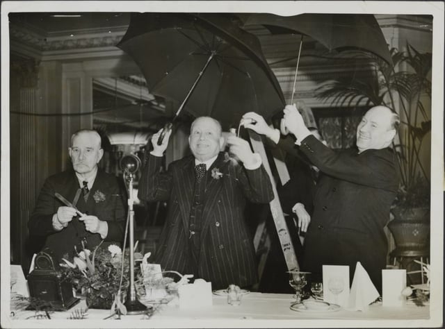 The 13th Club Meet For Lunch In London. The 13 members of the famous 13th Club held a dinner or luncheon on the 13th of each month, their special joy is when Friday falls on the 13th (Photo by Hulton Archive/Getty Images)