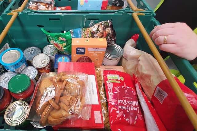 A food parcel at Coventry Foodbank. 