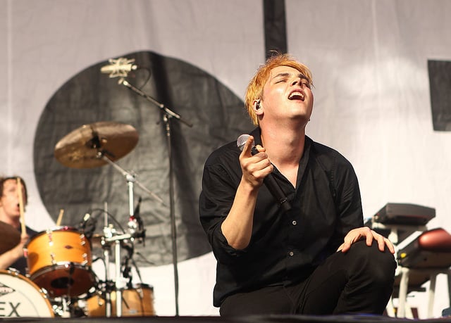 <p>Gerard Way of My Chemical Romance performs on stage at Big Day Out 2012 at the Sydney Showground in 2012 (Photo: Mark Metcalfe/Getty Images)</p>