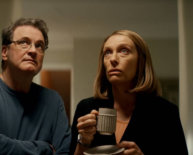Colin Firth and Toni Collette in The Staircase