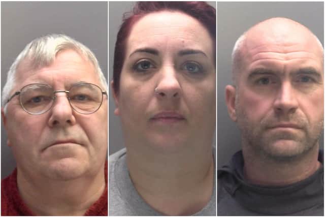 Paul Rafferty, Vicki Bevan and Tony Hutton were jailed for sex offences.