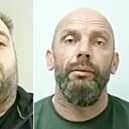 (L-R) Ashley Grundy and Steven Robinson have been jailed after they decapitated a pet dog.