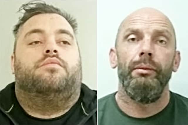 Ashley Grundy and Steven Robinson have been jailed after they decapitated a pet dog.