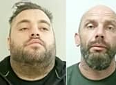 (L-R) Ashley Grundy and Steven Robinson have been jailed after they decapitated a pet dog.
