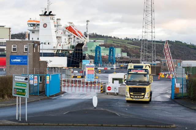 Port of Larne, where checks on goods are carried out under the Northern Ireland protocol (Pic: Getty Images)