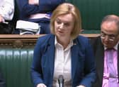 Foreign Secretary Liz Truss in the House of Commons, London, as she sets out her intention to bring forward legislation within weeks scrapping parts of the post-Brexit deal on Northern Ireland. 