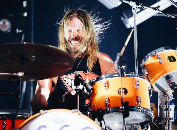 <p>Taylor Hawkins performs onstage in February 2022 (Photo: Rich Fury/Getty Images)</p>