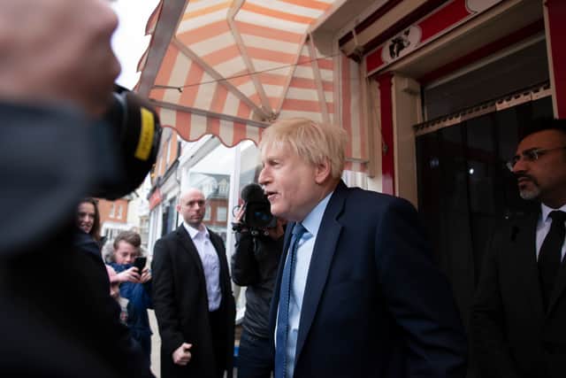 Kenneth Branagh as Boris Johnson in This England (Credit: Phil Fisk/Sky)