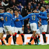 Rangers celebrate Semi Final win over Leipzig 