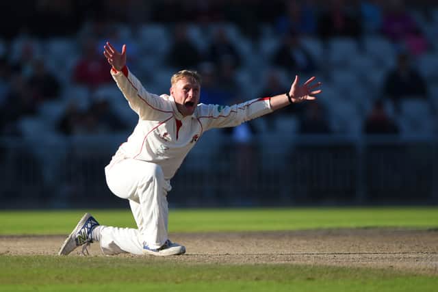 Parkinson appeals during County match for Lancashire