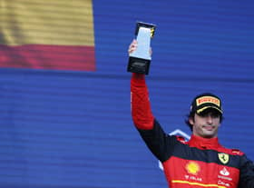 Carlos Sainz celebrates third at Miami GP