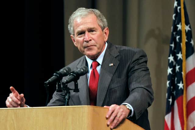 Former President George W. Bush accidently condemns Putin’s war in Iraq, not Ukraine (Pic: Bill Pugliano/Getty Images)
