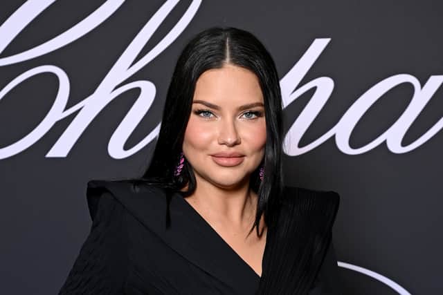 Adriana Lima attends the Chopard "Gentleman's Evening" during the 75th annual Cannes film festival at Rooftop Hotel Martinez on May 18, 2022 in Cannes, France. 
