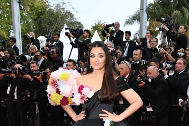 Aishwarya Rai Bachchan attends the screening of "Top Gun: Maverick" during the 75th annual Cannes film festival at Palais des Festivals on May 18, 2022 in Cannes, France.