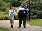 TV Star George Keywood and his partner Sienna Keera, who have a young son called Oliver, are appearing in Channel 5 documentary Big Brits Go Large.